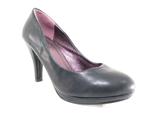 Escarpins à talons hauts et plateforme pour femme, chaussures de soirée, stilettos, noir # 5889