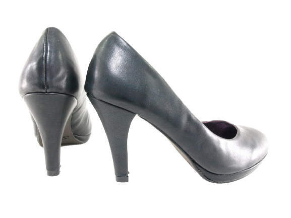 Escarpins à talons hauts et plateforme pour femme, chaussures de soirée, stilettos, noir # 5889