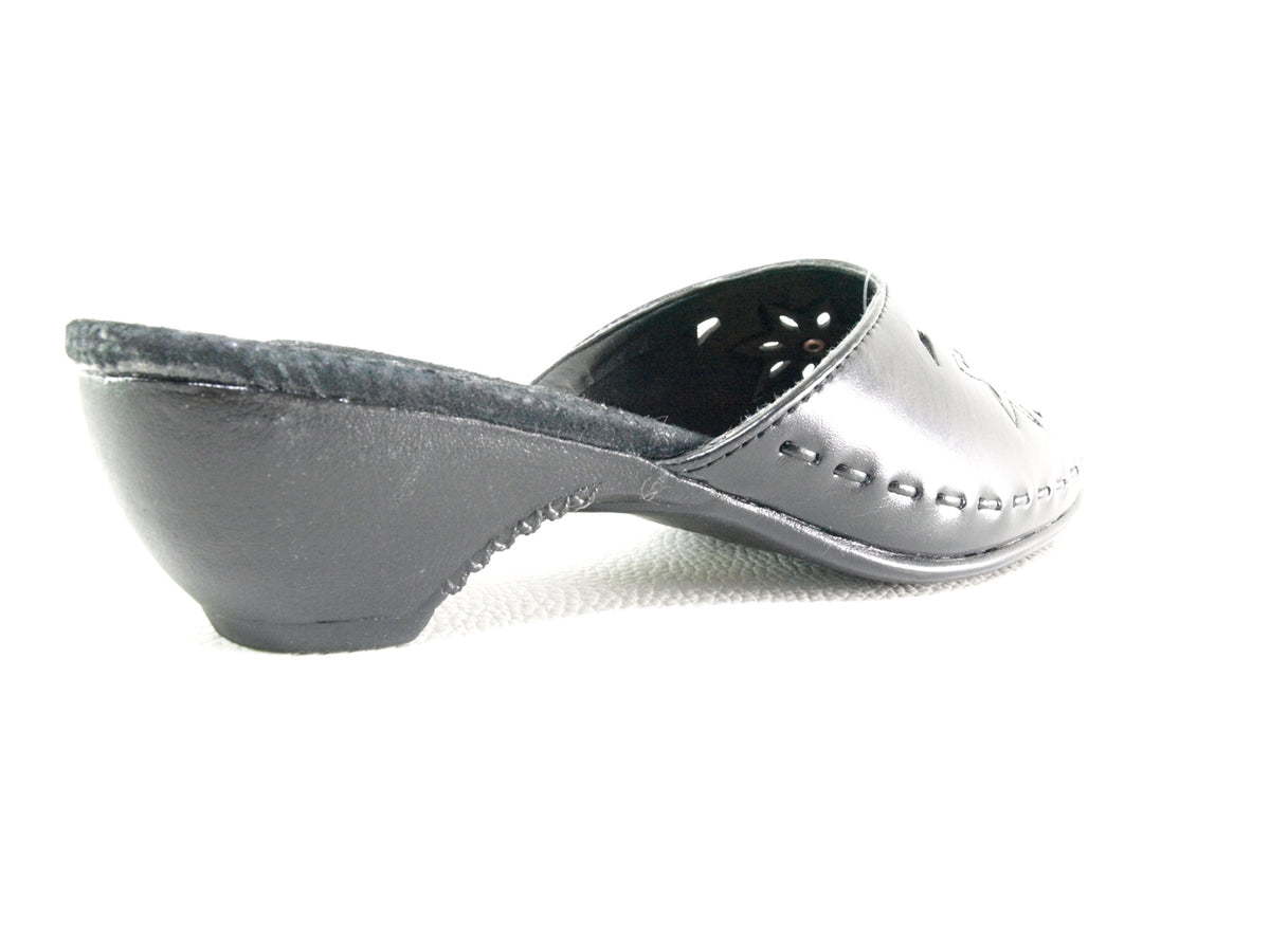 Chaussons ouverts pour femmes noir # 237