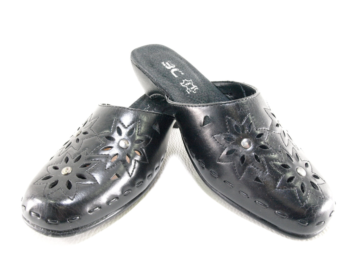 Chaussons ouverts pour femmes noir # 237