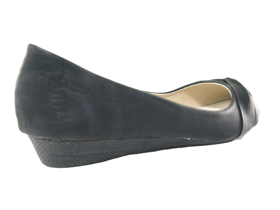 Mocassins à semelles compensées pour femmes Ballerines Loafer Chaussures à enfiler plates décontractées Noir # 8074