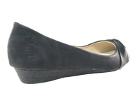 Damen Slipper Keilabsatz Ballerina Loafer Mokassins Slip On Flats Freizeit Black # 8074