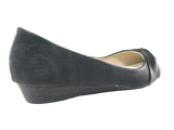 Damen Slipper Keilabsatz Ballerina Loafer Mokassins Slip On Flats Freizeit Black # 8074