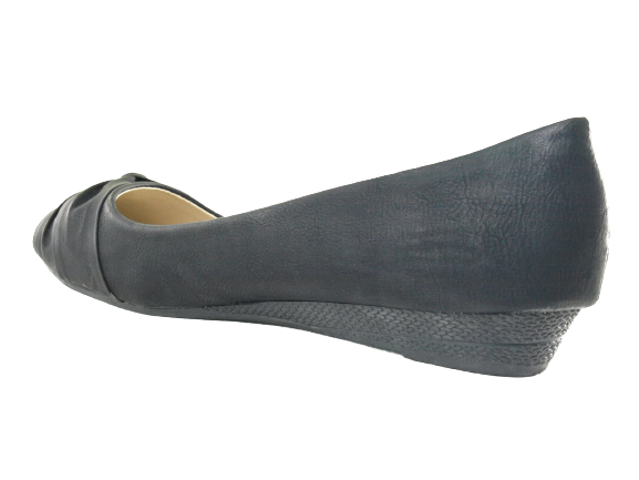 Mocassins à semelles compensées pour femmes Ballerines Loafer Chaussures à enfiler plates décontractées Noir # 8074