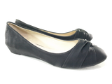 Damen Slipper Keilabsatz Ballerina Loafer Mokassins Slip On Flats Freizeit Black # 8074