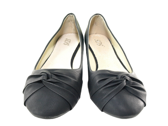 Mocassins à semelles compensées pour femmes Ballerines Loafer Chaussures à enfiler plates décontractées Noir # 8074