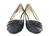 Damen Slipper Keilabsatz Ballerina Loafer Mokassins Slip On Flats Freizeit Black # 8074