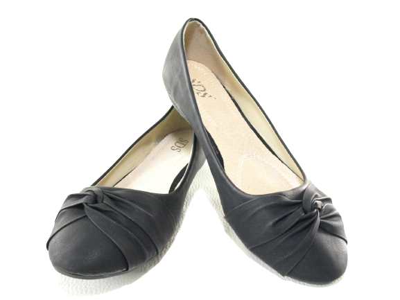 Mocassins à semelles compensées pour femmes Ballerines Loafer Chaussures à enfiler plates décontractées Noir # 8074