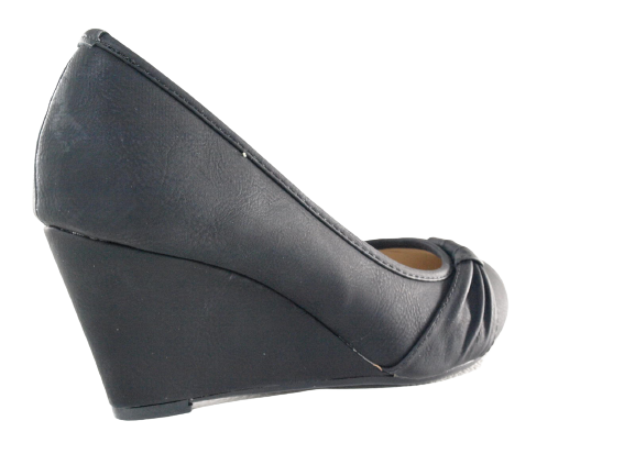 Damen Keilabsatz Pumps Wedges Black # 9381