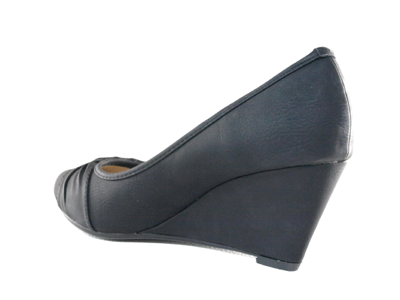 Damen Keilabsatz Pumps Wedges Black # 9381
