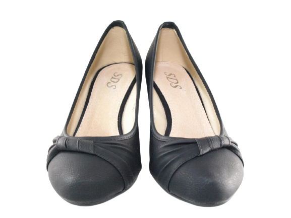 Damen Keilabsatz Pumps Wedges Black # 9381