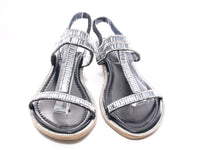 Keilabsatz Sandalen Sommerschuhe Sandaletten Black # 111