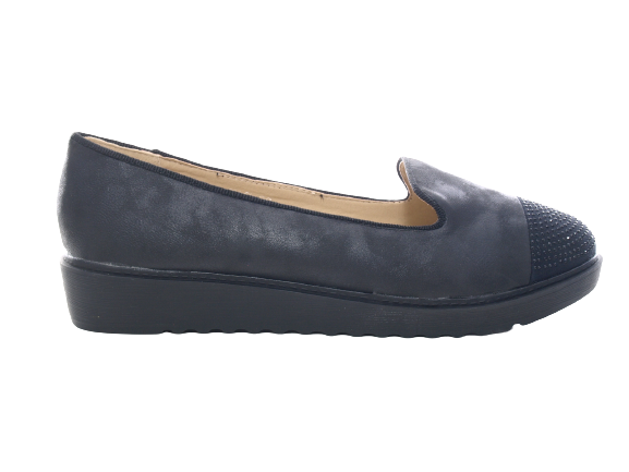 Mocassins ballerines à enfiler pour femme, chaussures plates décontractées, noir # 001