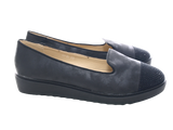 Damen Slipper Ballerina Loafer Mokassins Slip On Flats Freizeit Black #  001