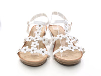 Keilabsatz Sandalen Sommerschuhe Sandaletten White # 91