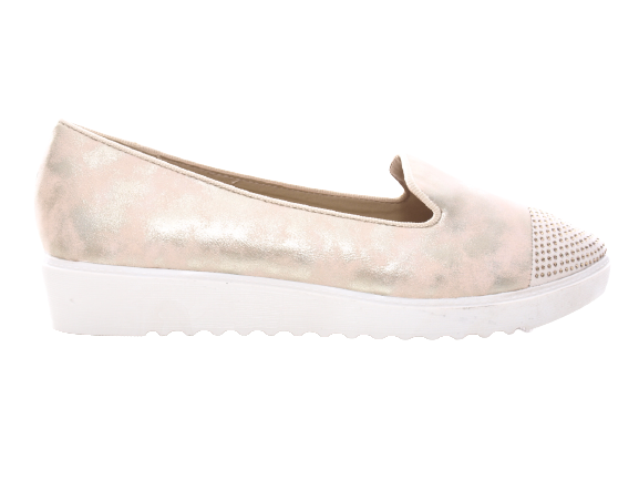 Women's Slip-Ons Ballerinas Loafers Moccasins Slip-On Flats Casual Gold # 001