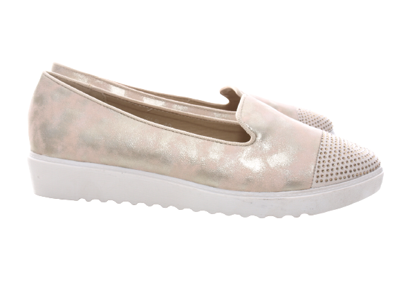 Women's Slip-Ons Ballerinas Loafers Moccasins Slip-On Flats Casual Gold # 001