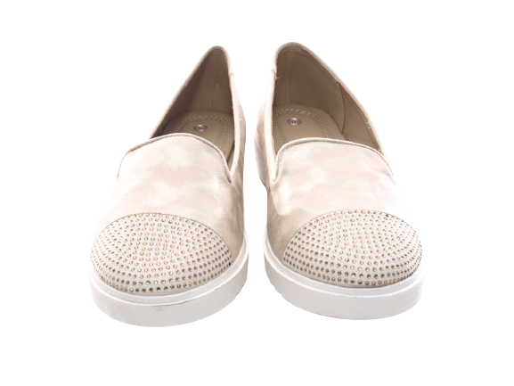 Women's Slip-Ons Ballerinas Loafers Moccasins Slip-On Flats Casual Gold # 001