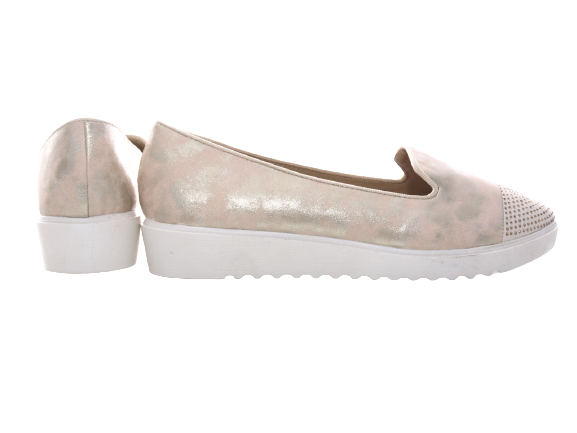 Women's Slip-Ons Ballerinas Loafers Moccasins Slip-On Flats Casual Gold # 001