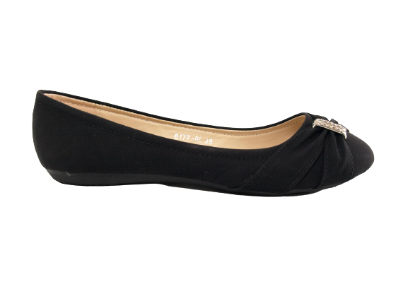 Women's Slip-On Loafers Ballerina Moccasins Flats Casual Black # 8177