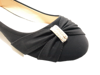 Damen Slipper Halbschuhe Ballerina Loafer Mokassins Slip On Flats Freizeit Black # 8177