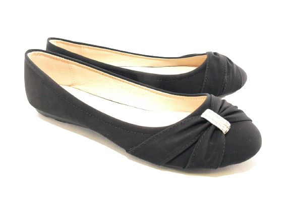 Women's Slip-On Loafers Ballerina Moccasins Flats Casual Black # 8177
