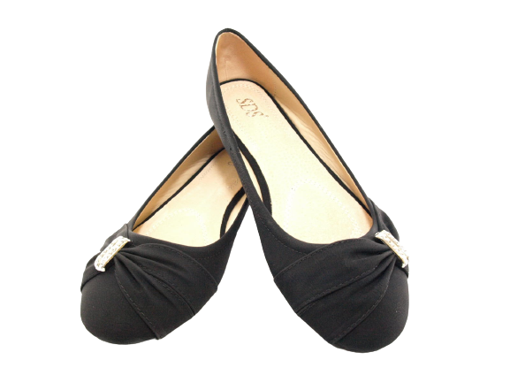 Women's Slip-On Loafers Ballerina Moccasins Flats Casual Black # 8177