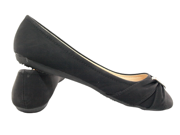 Women's Slip-On Loafers Ballerina Moccasins Flats Casual Black # 8177