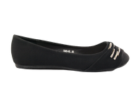 Damen Slipper Ballerina Loafer Mokassins Slip On Flats Freizeit Black #  7885