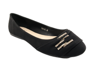 Damen Slipper Ballerina Loafer Mokassins Slip On Flats Freizeit Black #  7885