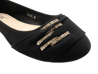 Damen Slipper Ballerina Loafer Mokassins Slip On Flats Freizeit Black #  7885