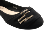 Damen Slipper Ballerina Loafer Mokassins Slip On Flats Freizeit Black #  7885