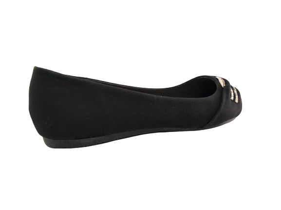 Ballerines mocassins sans lacets pour femmes, chaussures plates décontractées, noir # 7885