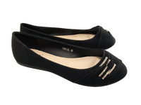 Damen Slipper Ballerina Loafer Mokassins Slip On Flats Freizeit Black #  7885