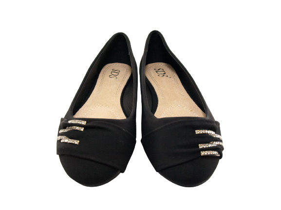 Ballerines mocassins sans lacets pour femmes, chaussures plates décontractées, noir # 7885