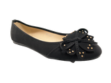 Damen Slipper Halbschuhe Ballerina Loafer Mokassins Slip On Flats Freizeit Black # 9617