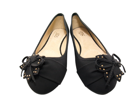 Women's Slip-On Shoes Ballerinas Loafers Moccasins Slip-Ons Flats Leisure Black # 9617
