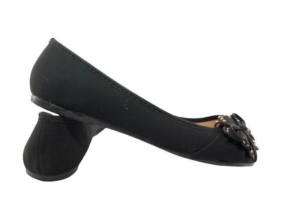 Women's Slip-On Shoes Ballerinas Loafers Moccasins Slip-Ons Flats Leisure Black # 9617