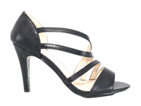 Damen High Heels Abendschuhe Pumps Riemen Black # 25816