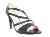 Damen High Heels Abendschuhe Pumps Riemen Black # 25816