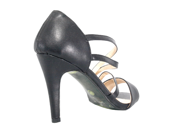 Escarpins à talons hauts pour femmes, chaussures de soirée, brides, noir # 25816