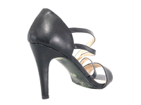 Damen High Heels Abendschuhe Pumps Riemen Black # 25816