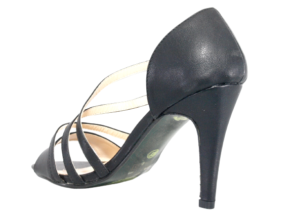 Escarpins à talons hauts pour femmes, chaussures de soirée, brides, noir # 25816