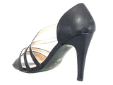 Damen High Heels Abendschuhe Pumps Riemen Black # 25816