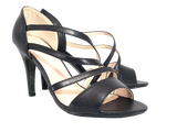 Damen High Heels Abendschuhe Pumps Riemen Black # 25816