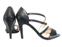 Damen High Heels Abendschuhe Pumps Riemen Black # 25816