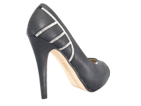 Damen High Heel Peep Toe Pumps Abendschuhe Black # 0199