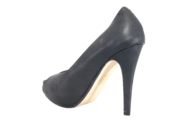 Escarpins femme à talons hauts, peep toe, chaussures de soirée noir # 0199