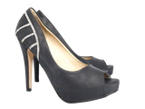 Damen High Heel Peep Toe Pumps Abendschuhe Black # 0199