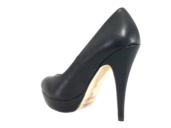 Escarpins à talons hauts et plateforme pour femme, chaussures de soirée, stilettos noir # 5489